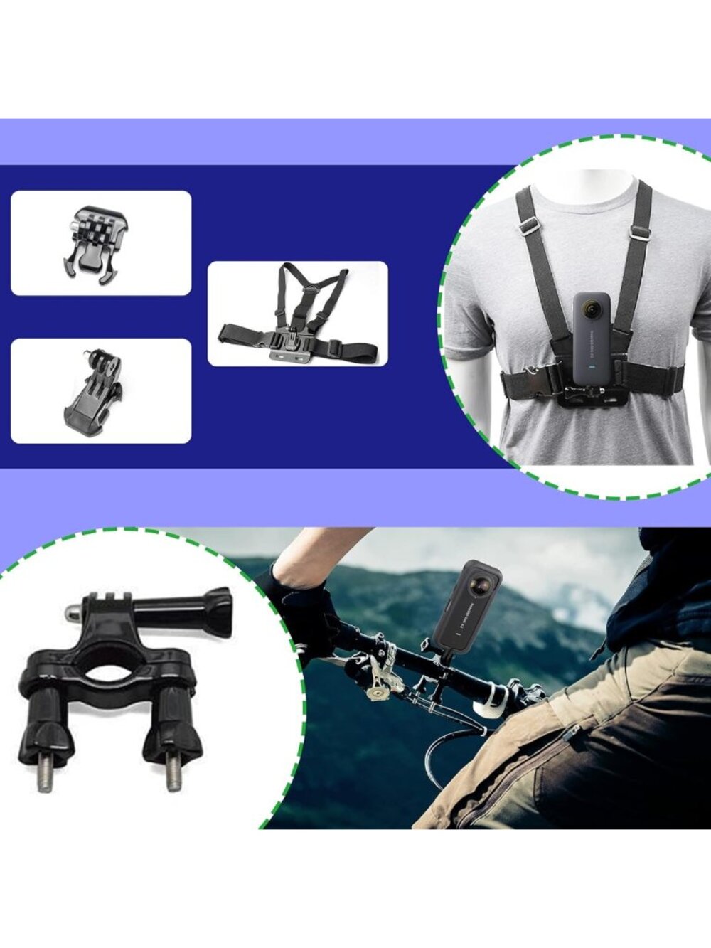 44-in-1 Action Camera Accessory Kit for Insta360 & GoPro - Versatile Gear Bundle - Picture 3 of 7
